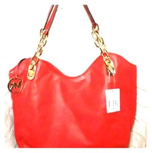 New Michael kors leather purse tote